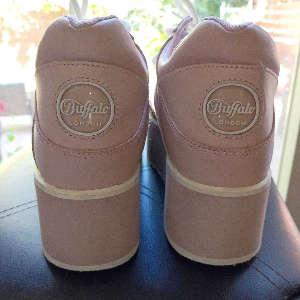 NWT.Buffalo London Towers High 🩷 Leather Platform Sneakers.Size 41 - Picture 7 of 12